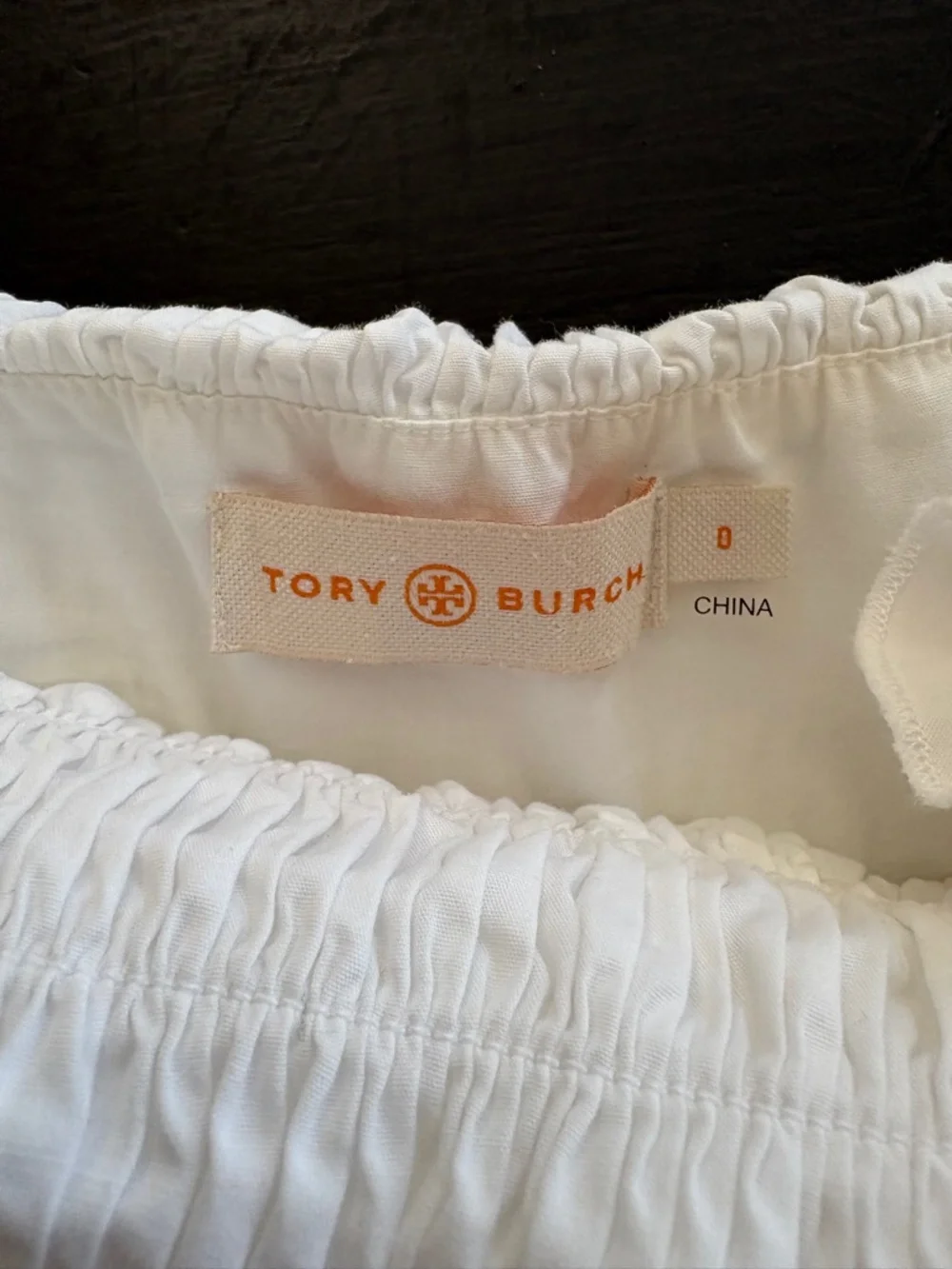 Tory Burch 'Georgette' Eyelet White Tank Top